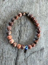 Petra Bracelet - Sea Sediment Jasper + Mati
