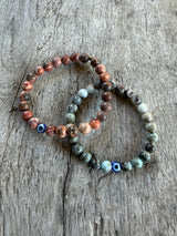 Petra Bracelet - Sea Sediment Jasper + Mati