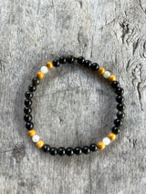 Petra Bracelet - Black Agate / Yellow Jade / Topaz