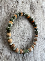 Petra Bracelet - Serpentine / Picture Jasper / Labradorite / Orange Aventurine