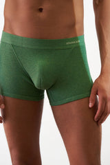 2 X BOXER BRIEF IN ORGANIC COTTON RIB - PANDANUS & CAMEL