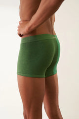 2 X BOXER BRIEF IN ORGANIC COTTON RIB - PANDANUS & CAMEL