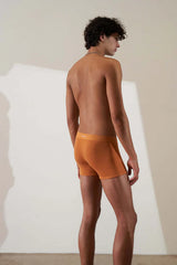 2 X BOXER BRIEF IN ORGANIC COTTON RIB - PAPAYA & SAND