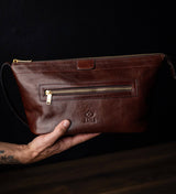 Leather Toiletries Bag - Mahogany