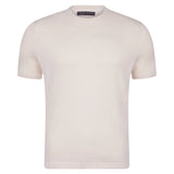Ultra Fine Cotton Knitted T-Shirt - Ecru