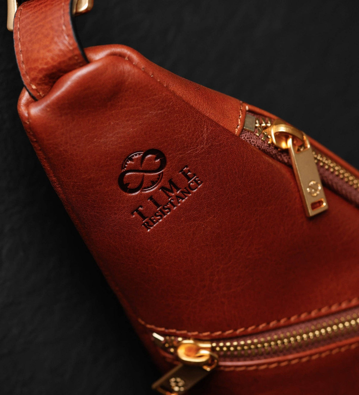Leather Cross-body bag - Saddle Tan