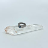 Semi Polished Labradorite Pinky Ring
