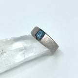 Semi Polished Labradorite Pinky Ring