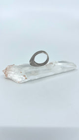 Semi Polished Labradorite Pinky Ring