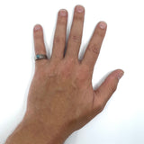 Semi Polished Labradorite Pinky Ring