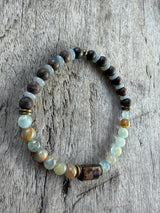 Petra Bracelet - Blue Calcite / Bronzite / Blue Aventurine