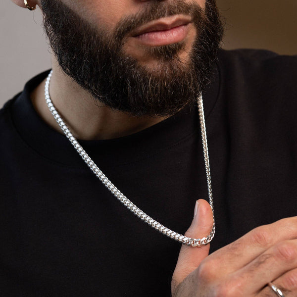 925 Sterling Silver Miami Cuban Chain Necklace 7mm/24"