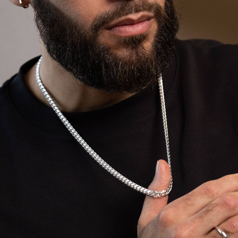 925 Sterling Silver Miami Cuban Chain Necklace 7mm/24"