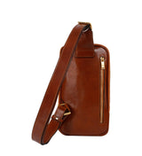 Leather Crossbody Bag - Mahogany