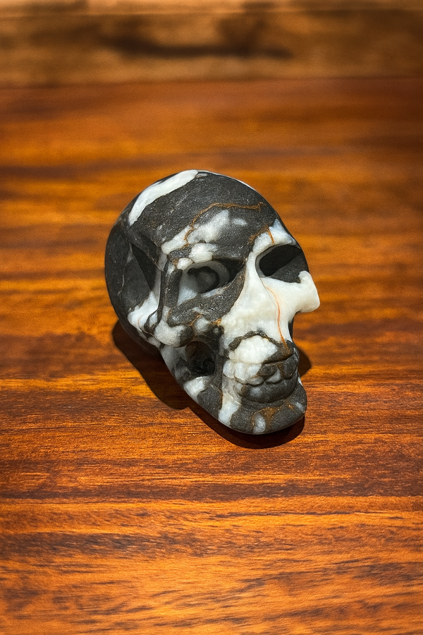 Crystal Skull - Zebra Jasper