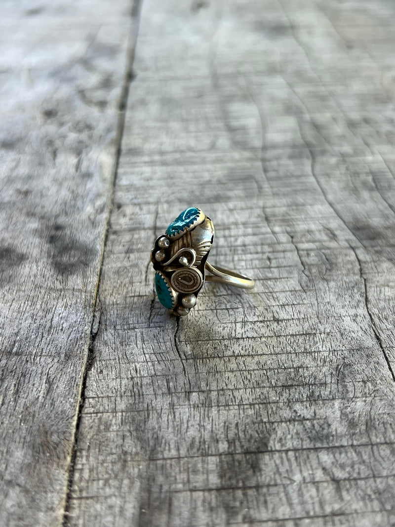 Handmade Vintage Navajo Turquoise Ring