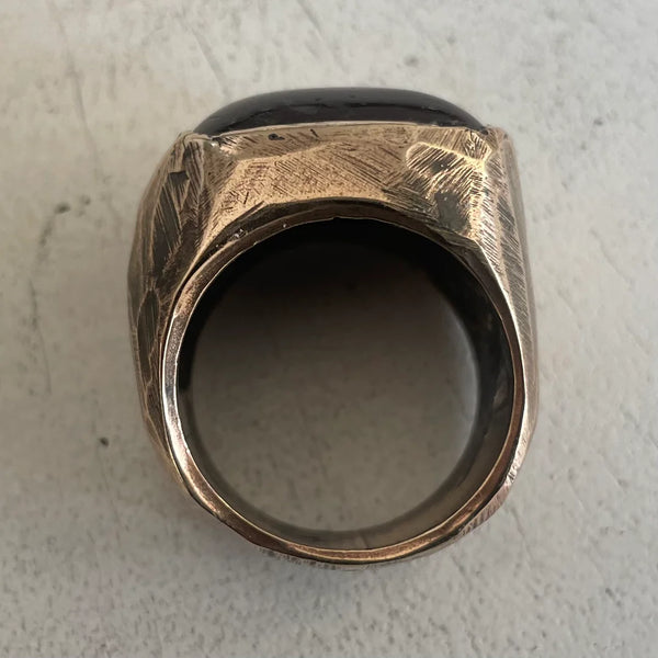 TIGER ROCK RING - SOLID BRONZE