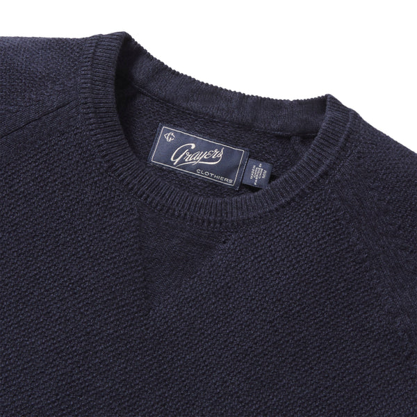 Cotton Cashmere Crew - Navy