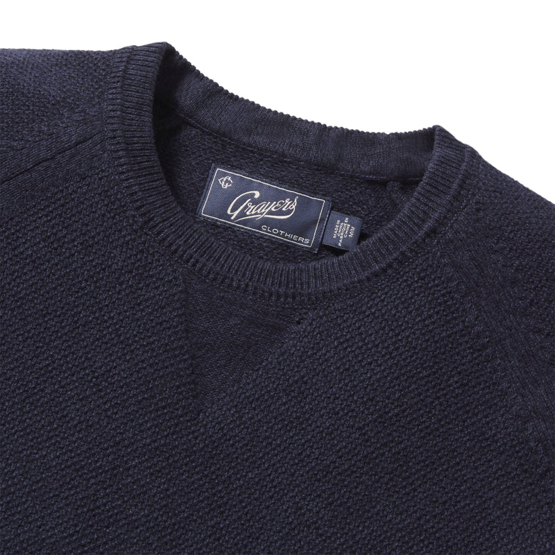 Cotton Cashmere Crew - Navy