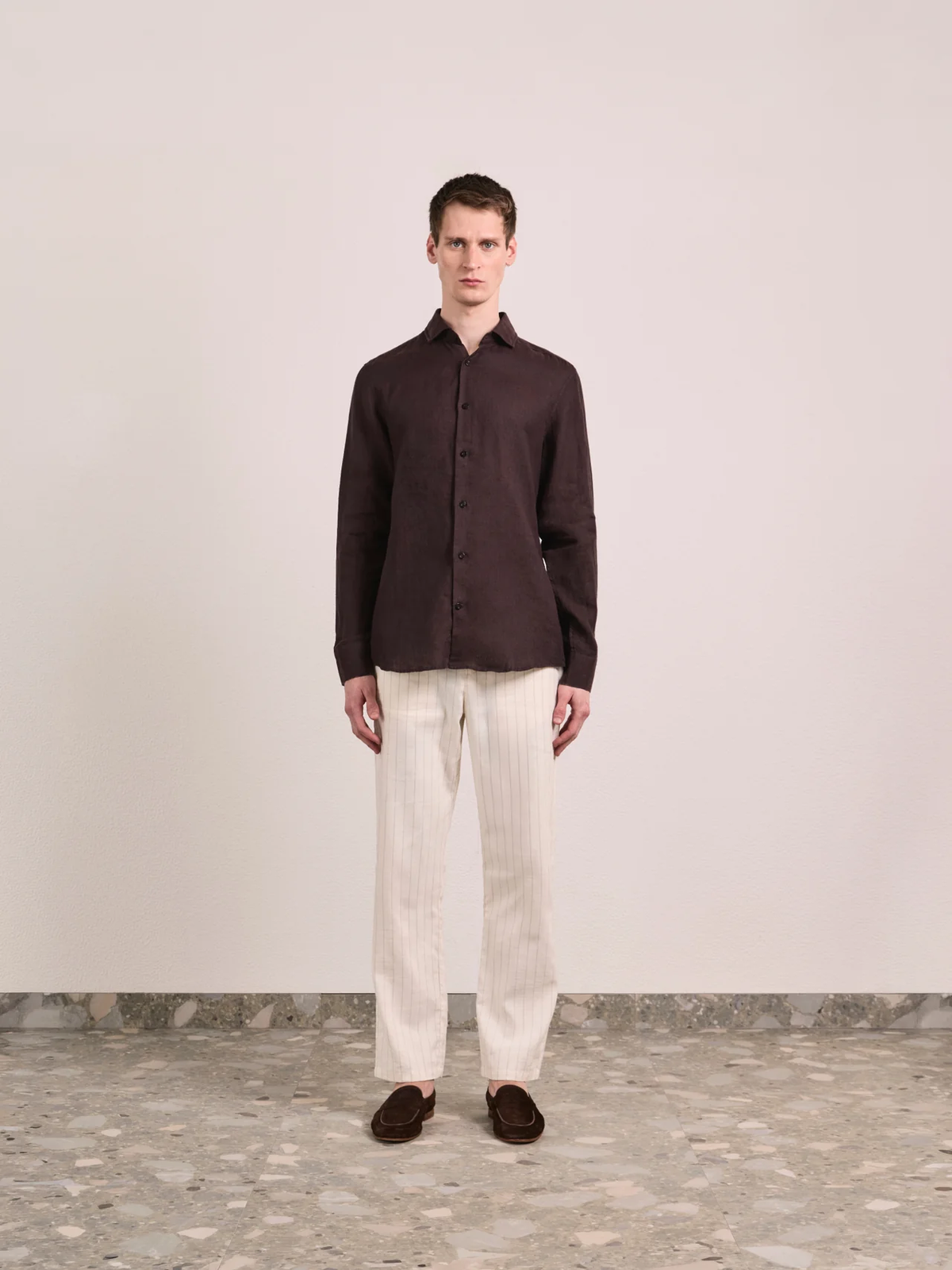 ANTONIO LINEN SHIRT - CACAO