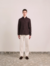 ANTONIO LINEN SHIRT - CACAO