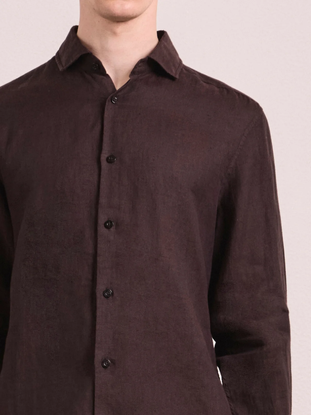 ANTONIO LINEN SHIRT - CACAO