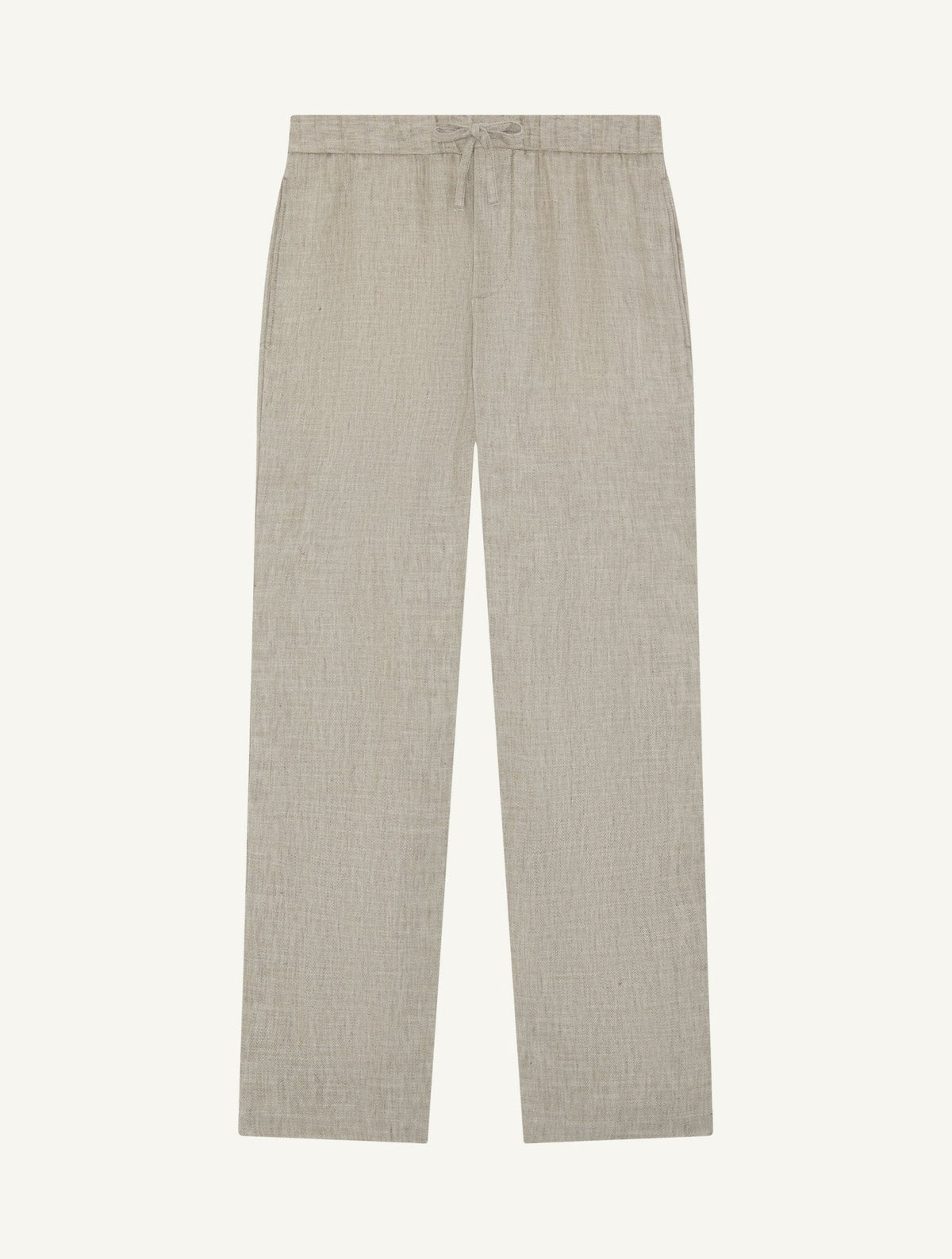 OSCAR LINEN TROUSERS - LIGHT BROWN