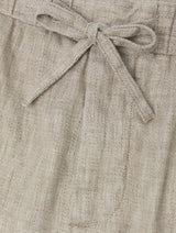 OSCAR LINEN TROUSERS - LIGHT BROWN