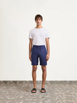 FELIPE LINEN SHORTS - NAVY BLUE