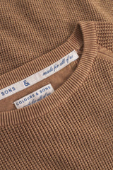 Roundneck Cable Knit - Tobacco
