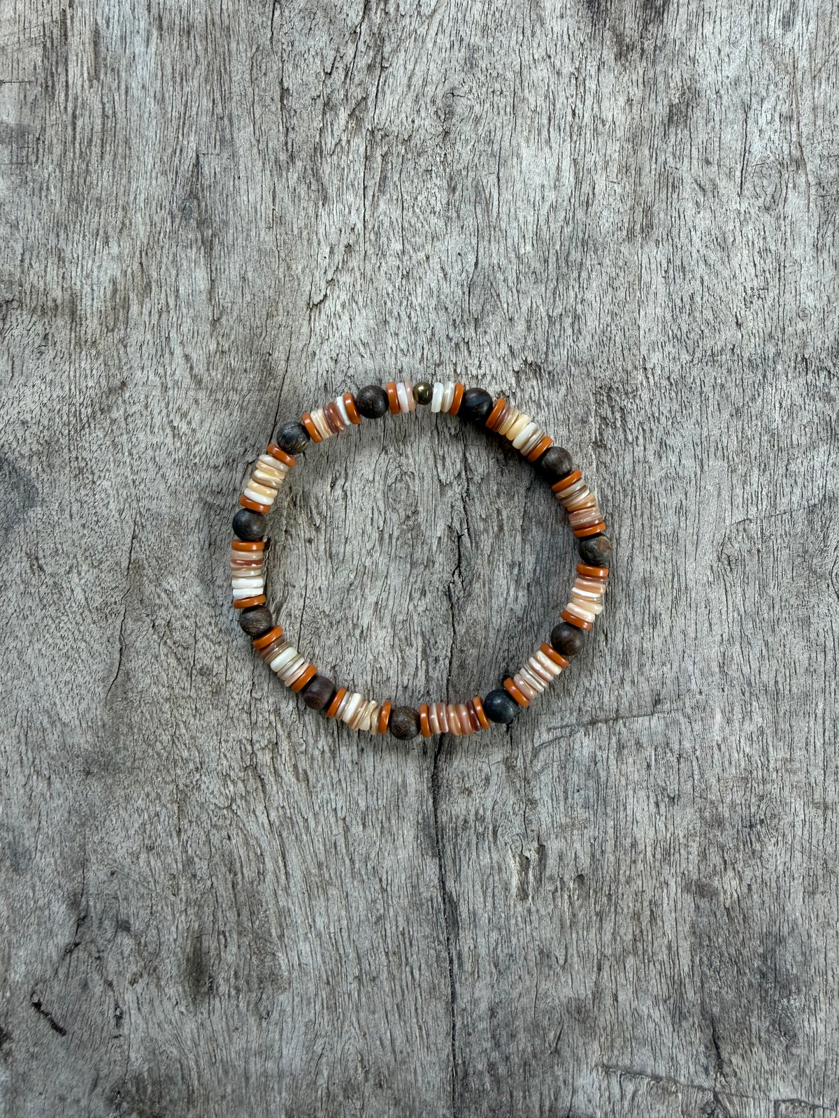 Petra Bracelet - Bronzite / Shell / Olive Walnut