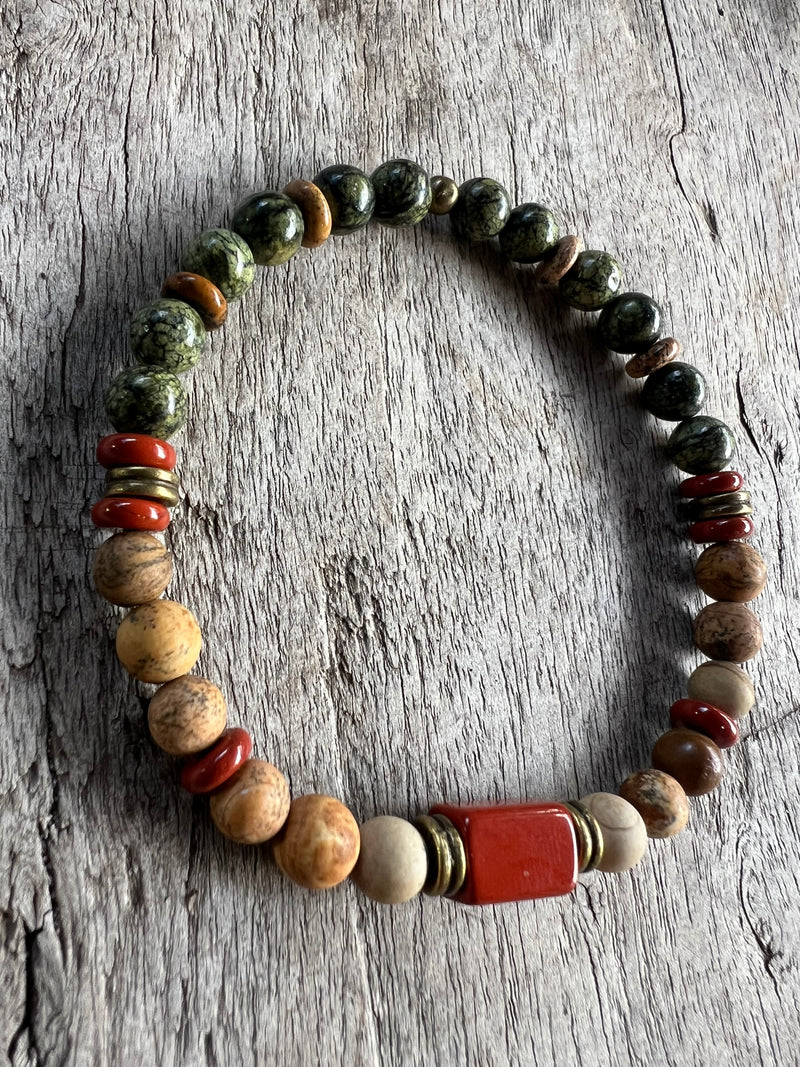 Petra Bracelet - Picture Jasper / Serpentine / Jasper