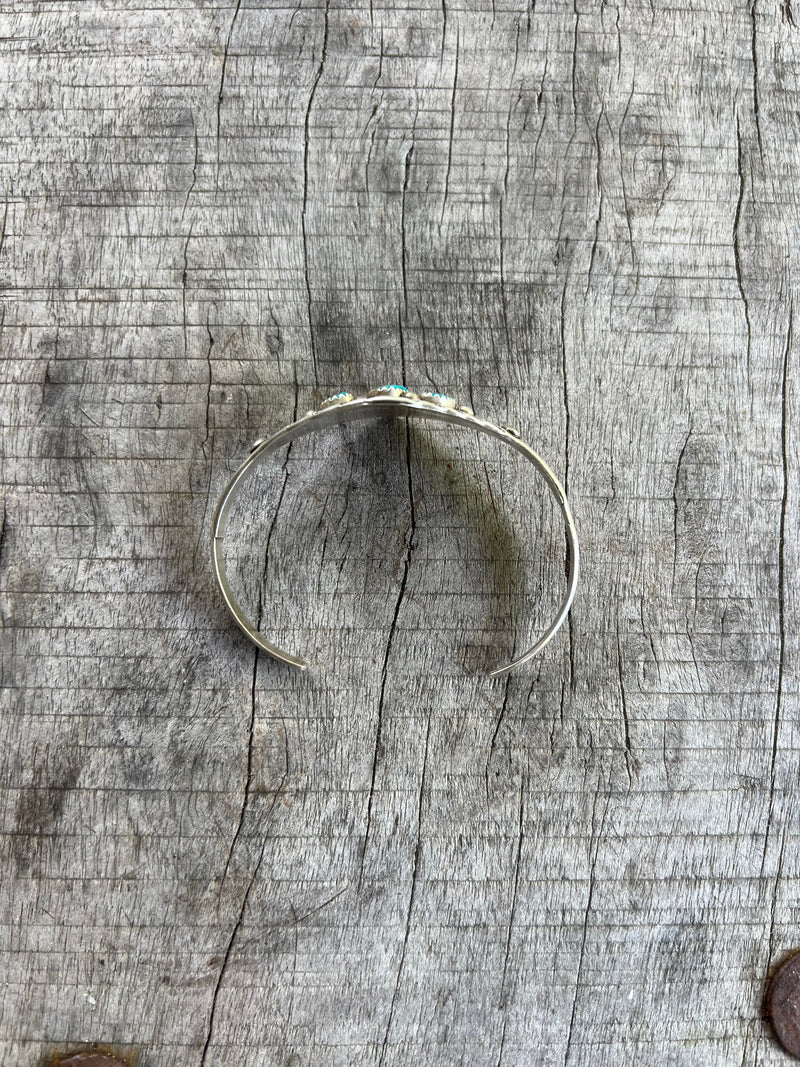 Vintage Three-Stone Turquoise Cuff