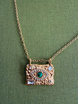 The Peacock Stone Mati Necklace