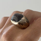 TIGER ROCK RING - SOLID BRONZE