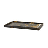 Black & Gold Marble 18"x10" Honed Finish Tray