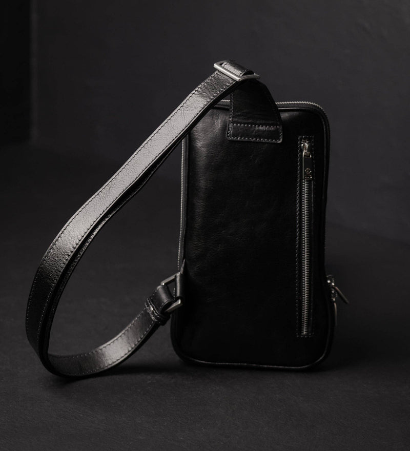 Leather Crossbody Bag - Mahogany