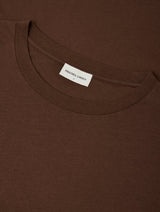 DINIS COTTON-LINEN T-SHIRT - BROWN