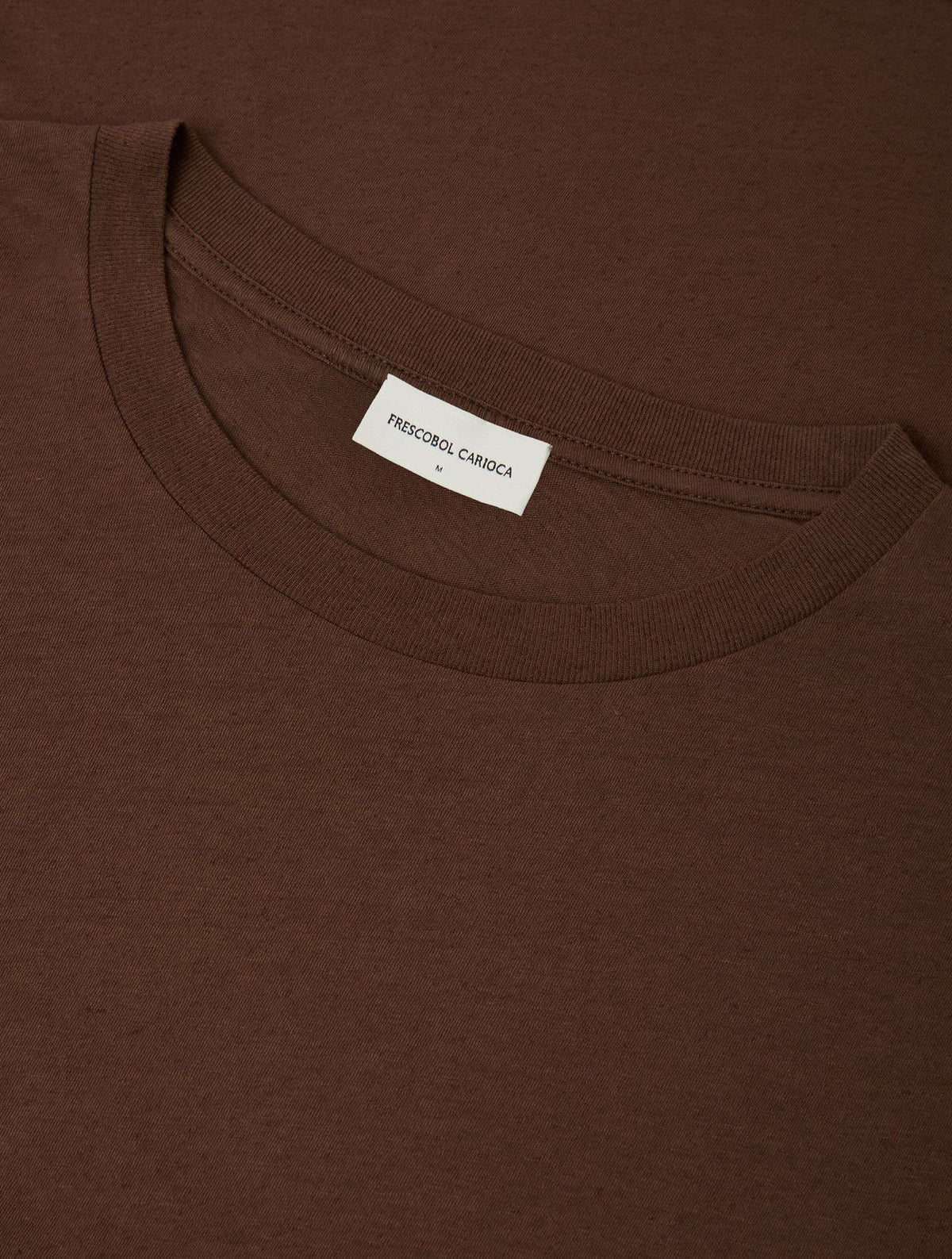 DINIS COTTON-LINEN T-SHIRT - BROWN