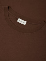 DINIS COTTON-LINEN T-SHIRT - BROWN