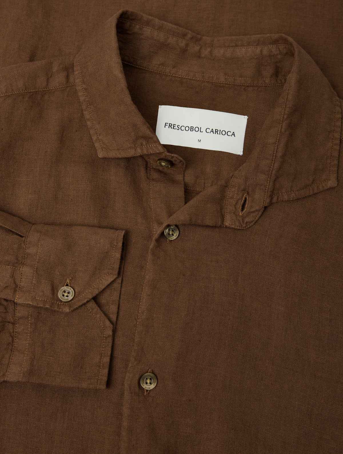 ANTONIO LINEN SHIRT - BROWN