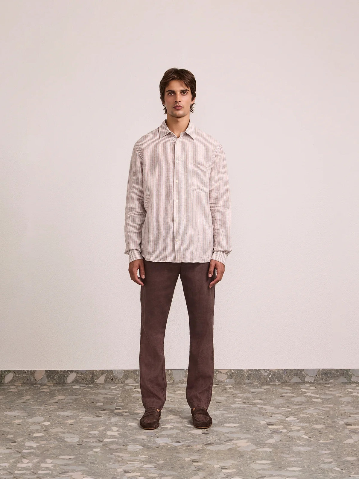 TELLES LINEN SHIRT - Caramel