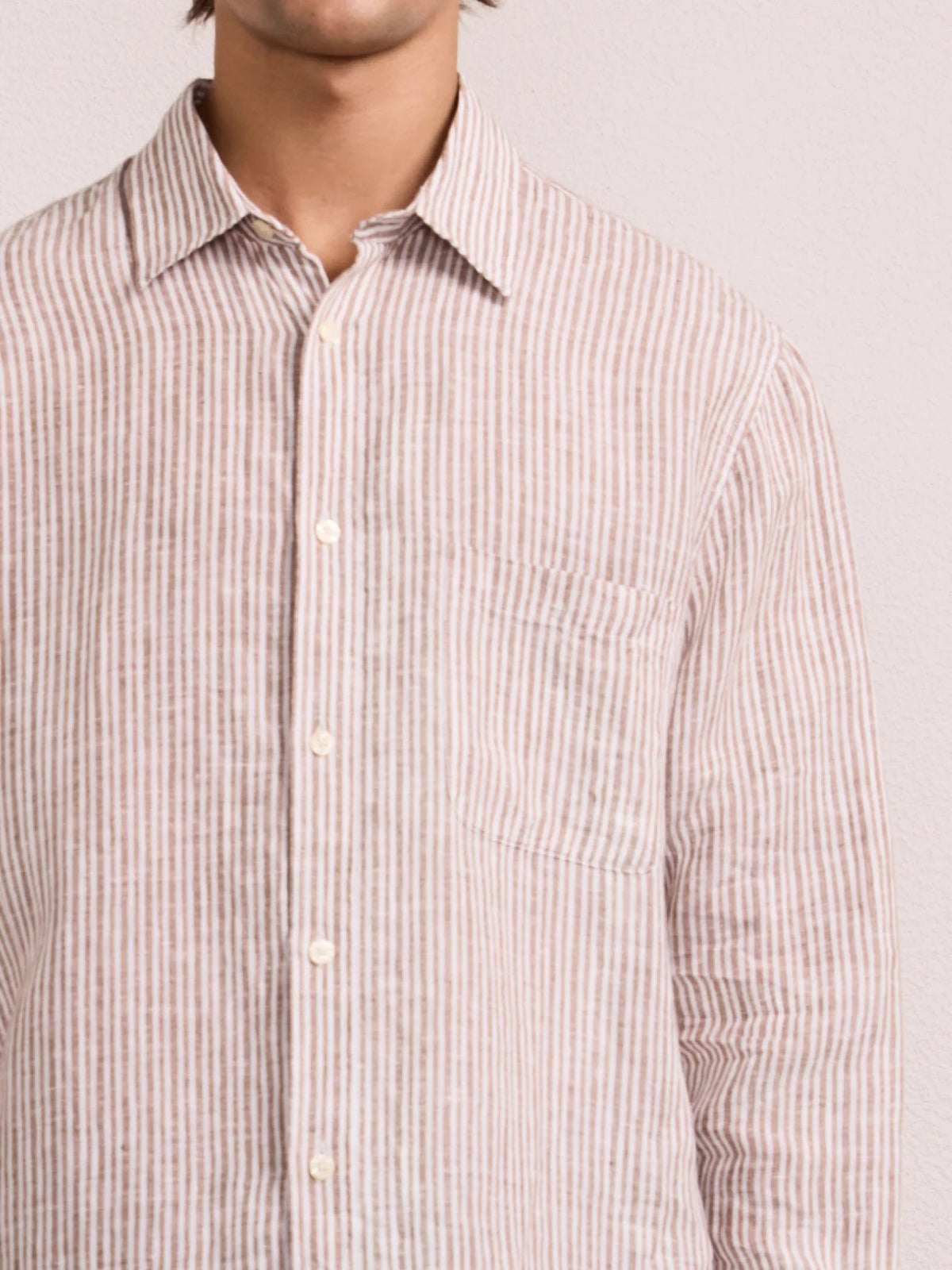 TELLES LINEN SHIRT - Caramel