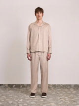 SAFRA TROPICAL WOOL SHIRT - SAND