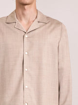 SAFRA TROPICAL WOOL SHIRT - SAND