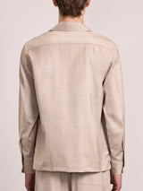 SAFRA TROPICAL WOOL SHIRT - SAND