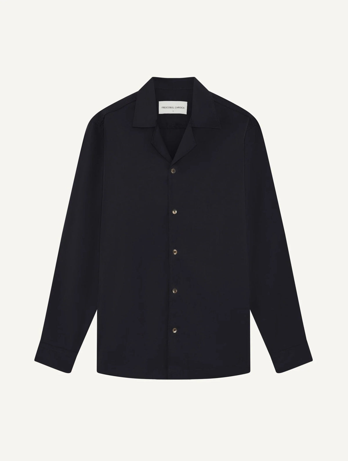 SAFRA TROPICAL WOOL SHIRT - NAVY