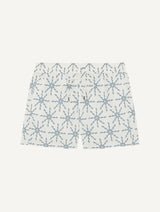 Rio Swim Short O Sol Print - Ecru & Coastal Blue
