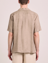 ALVES PALM EMBROIDERED LINEN SHIRT - PALM GREEN