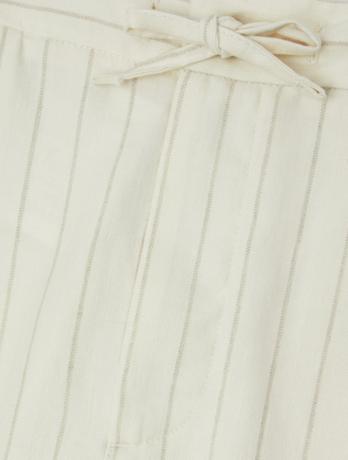MENDES LINEN-COTTON TROUSER - IVORY